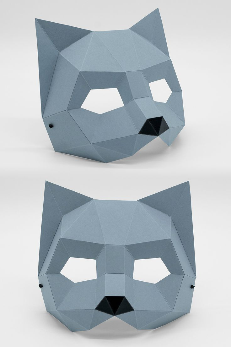 Cat Masquerade Diy | Pdf Template, Pattern, Papercraft, Paper Mask with Free Paper Mask Template