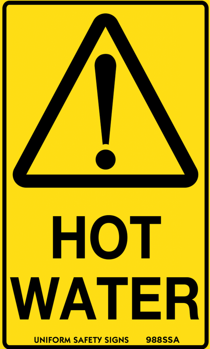 Caution Hot Water Sign Free Printable
