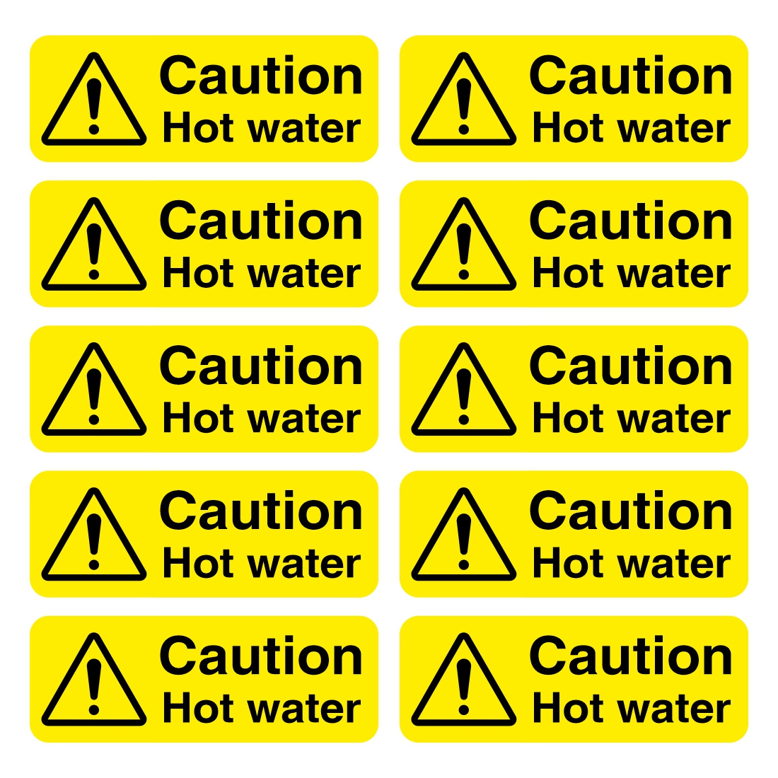 Caution Hot Water Signs - Pack Of 10 - Aston Safety Signs with regard to Caution Hot Water Sign Free Printable