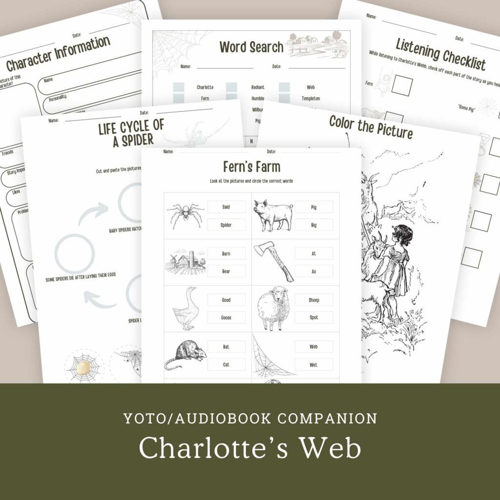 Charlotte&amp;#039;S Web: Free Pdf Printable For Yoto - Quiet Life Farm with Charlottes Web Free Printables