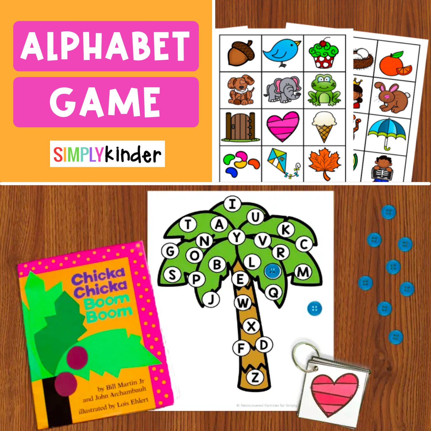 Chicka Chicka Boom Boom Activities: Free Alphabet Game - Simply Kinder in Chicka Chicka Boom Boom Free Printables