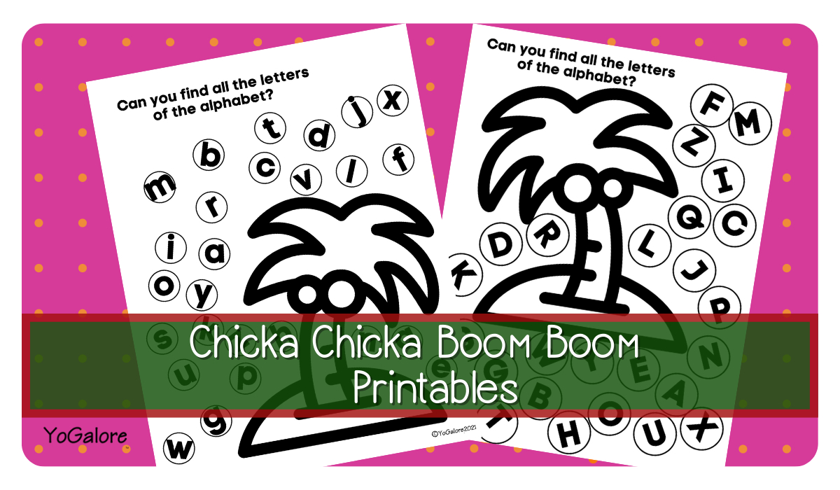 Chicka Chicka Boom Boom Printables • Yogalore And More Activities inside Chicka Chicka Boom Boom Free Printables