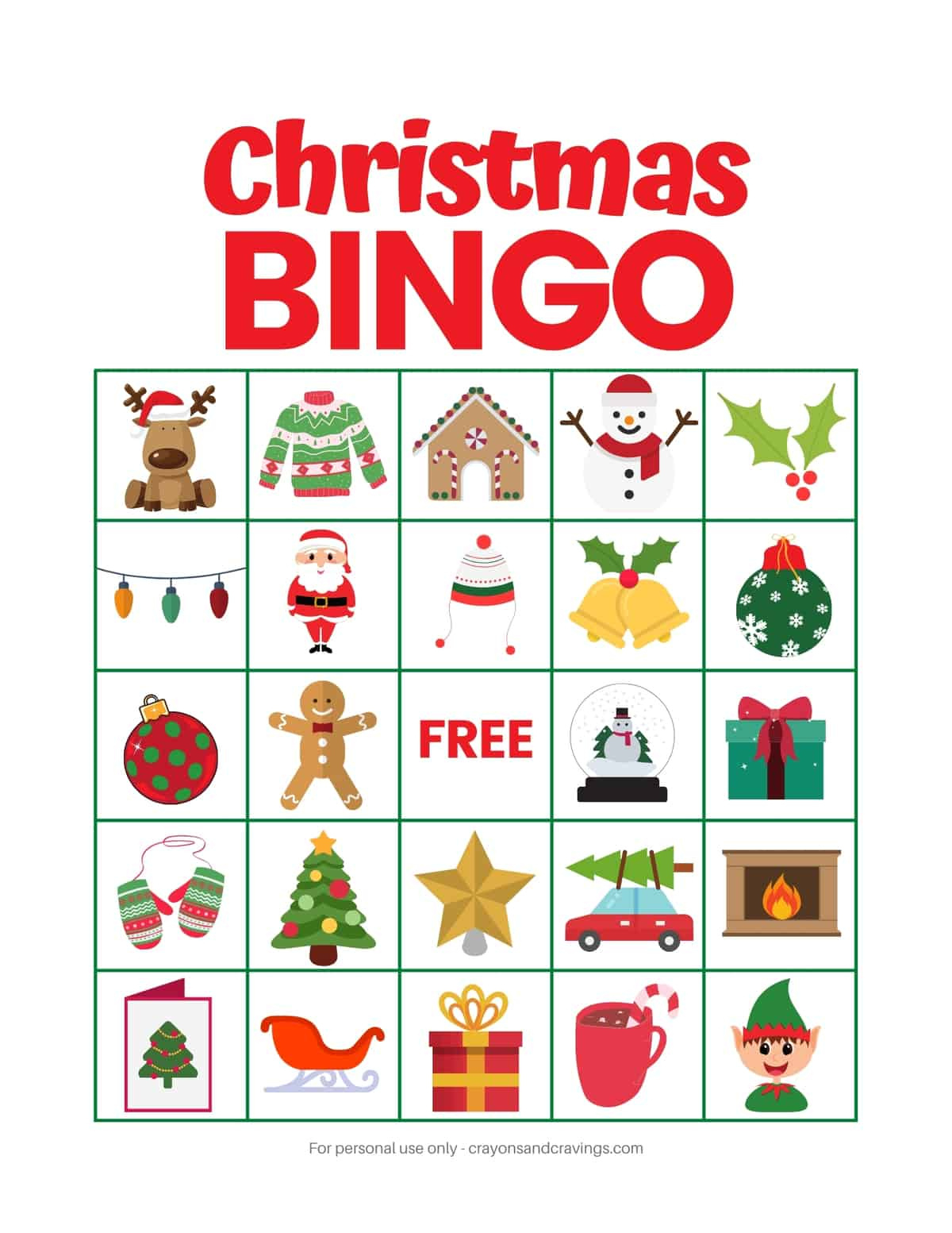 Christmas Bingo - Free Printable Christmas Game With 10 Cards! inside Free Christmas Loteria Printable