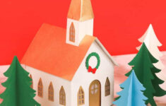 Christmas Paper Church – Sweet Red Poppy regarding Free Printable Paper Church Template