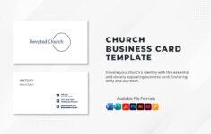 Church Business Card Template In Pages, Illustrator, Indesign regarding Free Printable Religious Business Card Templates