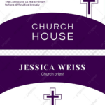 Church Purple Personal Business Card Template Download On Pngtree With Regard To Free Printable Religious Business Card Templates