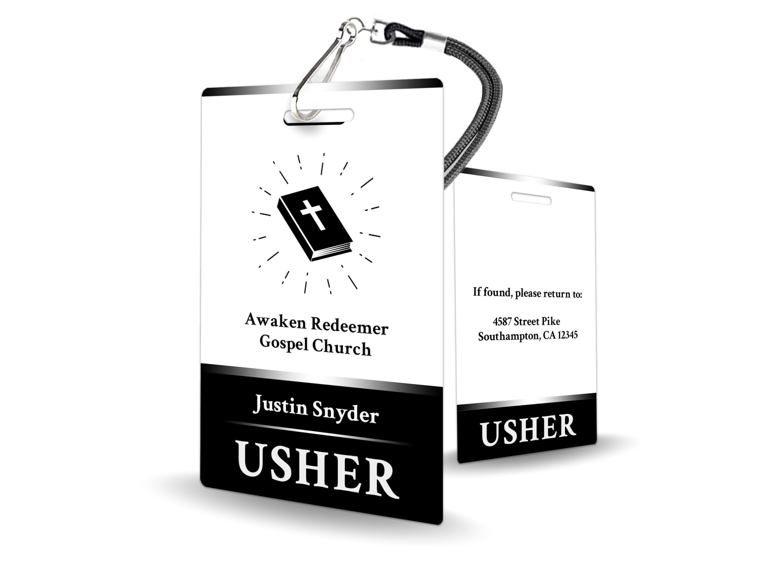 Church Usher Badge - Custom Badge, Usher Id, Id Badge in Printable Church Usher Pictures