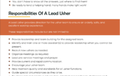 Church Ushers Training Manual (Printable Handbook) | Brighten Idea with regard to Printable Church Usher Signals