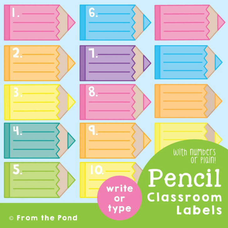 Classroom Subject Labels Free Printable