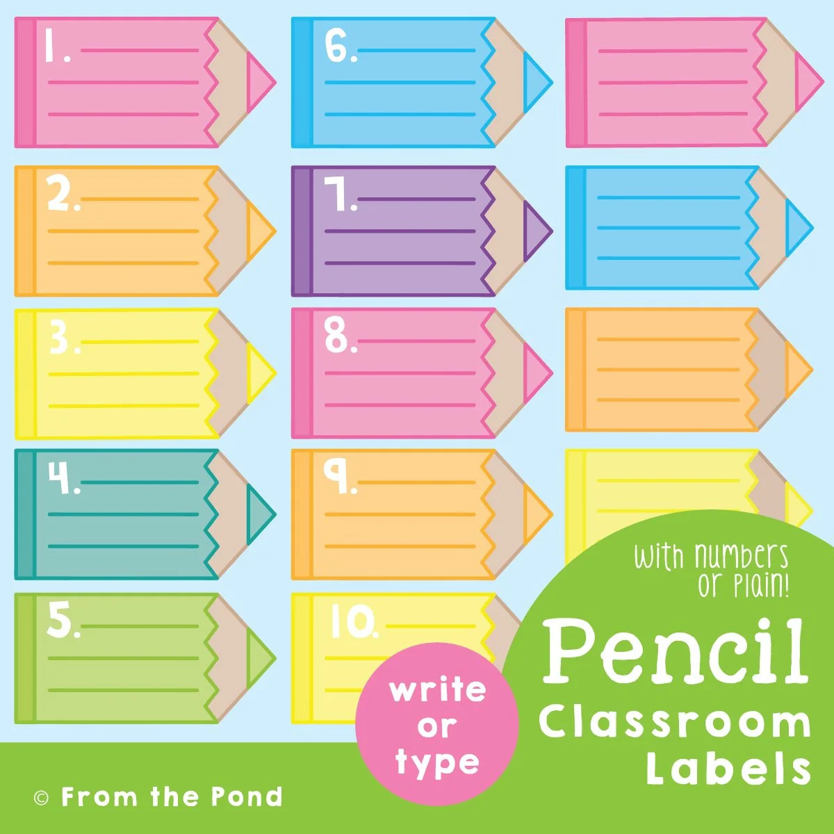 Classroom Labels To Organize Your Classroom Equipment. — From The Pond pertaining to Classroom Subject Labels Free Printable