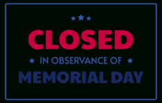 Closed In Observance Of Memorial Day Template | Square Signs in Free Closed For Memorial Day Printable Sign
