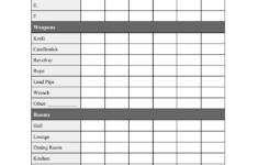 Clue Score Sheet Template Download Printable Pdf | Templateroller pertaining to Free Printable Cluedo Sheets