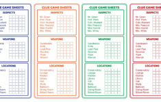 Clue Sheets Free Printable with regard to Free Printable Cluedo Sheets