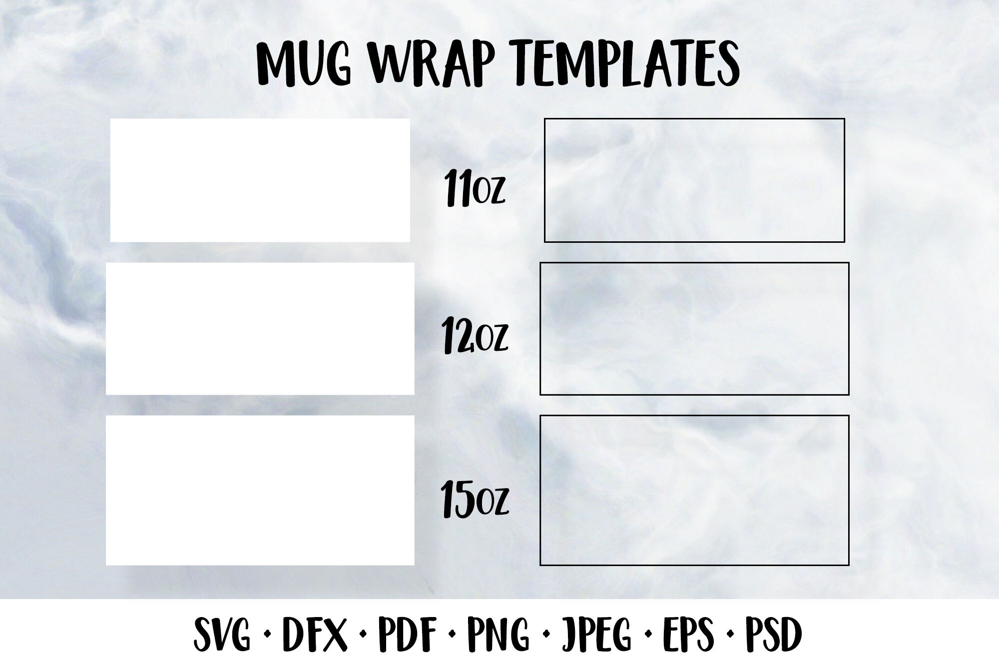 Coffee Mug Wrap Templates. Svg, Sublimation. 11Oz, 12 Oz, 15Z inside 11 Oz Mug Template Free