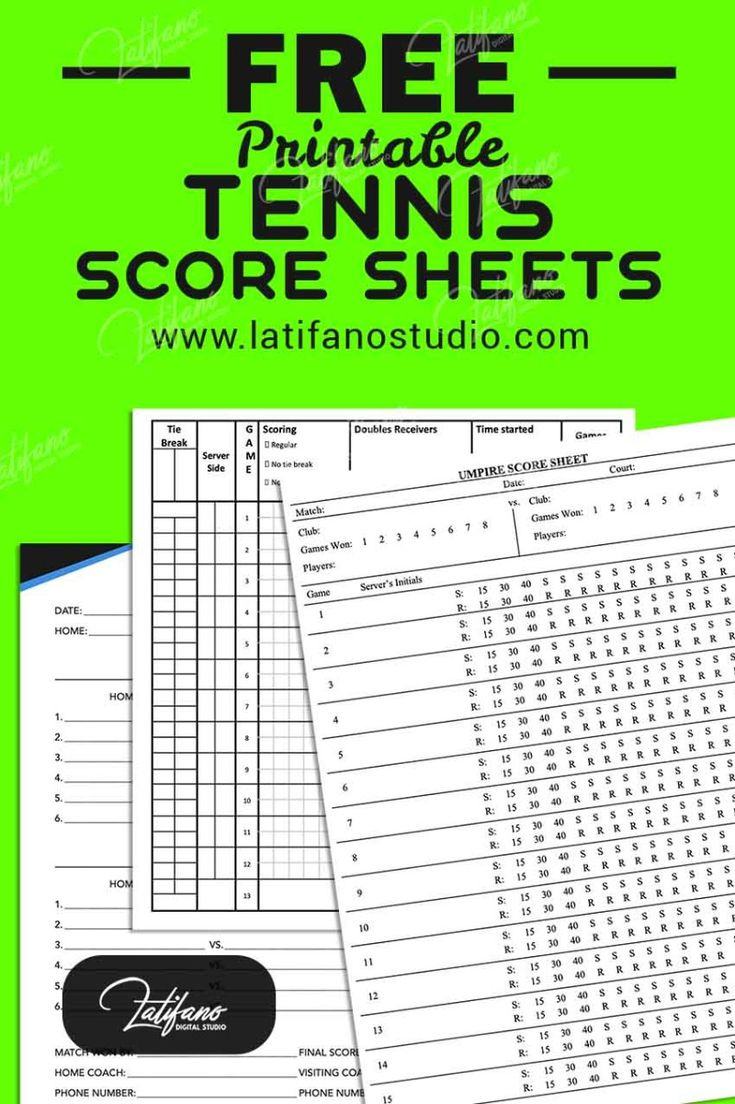 Collection Of Printable Tennis Score Sheet To Download For Free within Free Printable Tennis Score Sheets