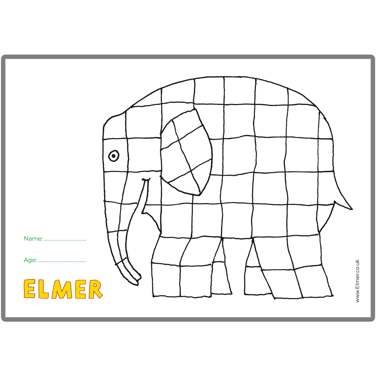 Colour In Elmer - Elmer within Free Printable Elmer Elephant