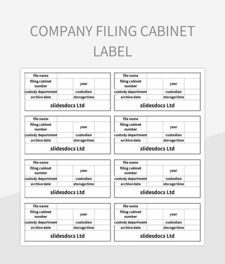 Free Printable File Cabinet Labels