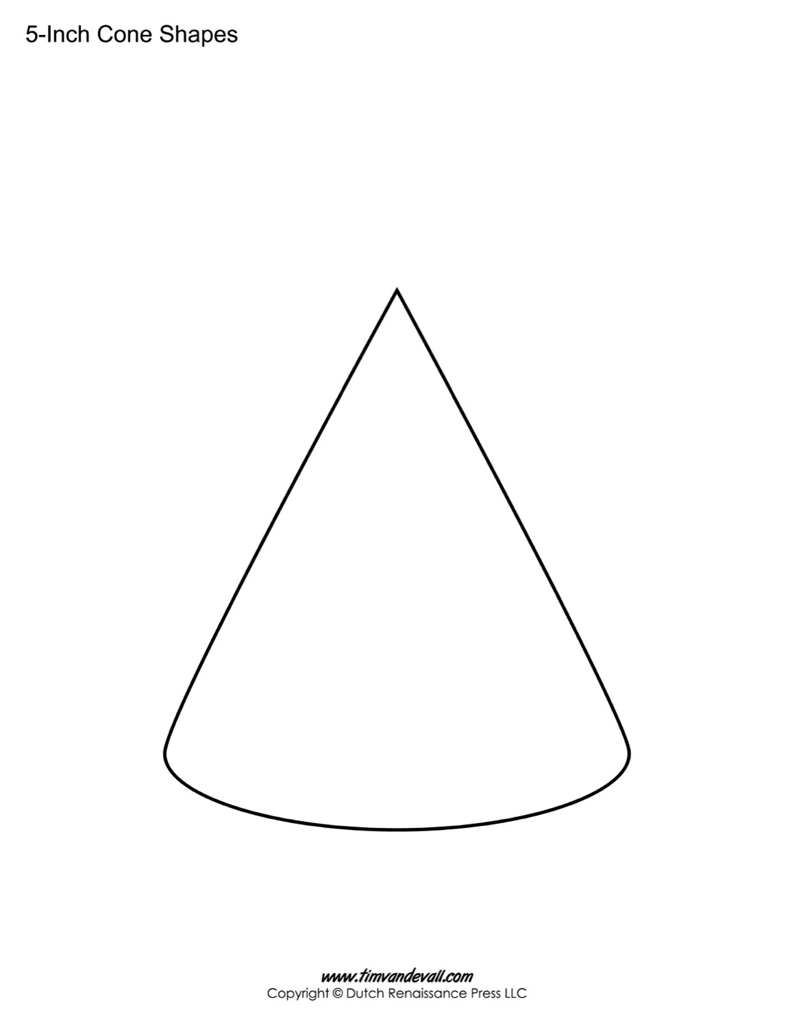 Cone Templates | Free Printable Cone Shape Pdfs intended for Free Cone Template