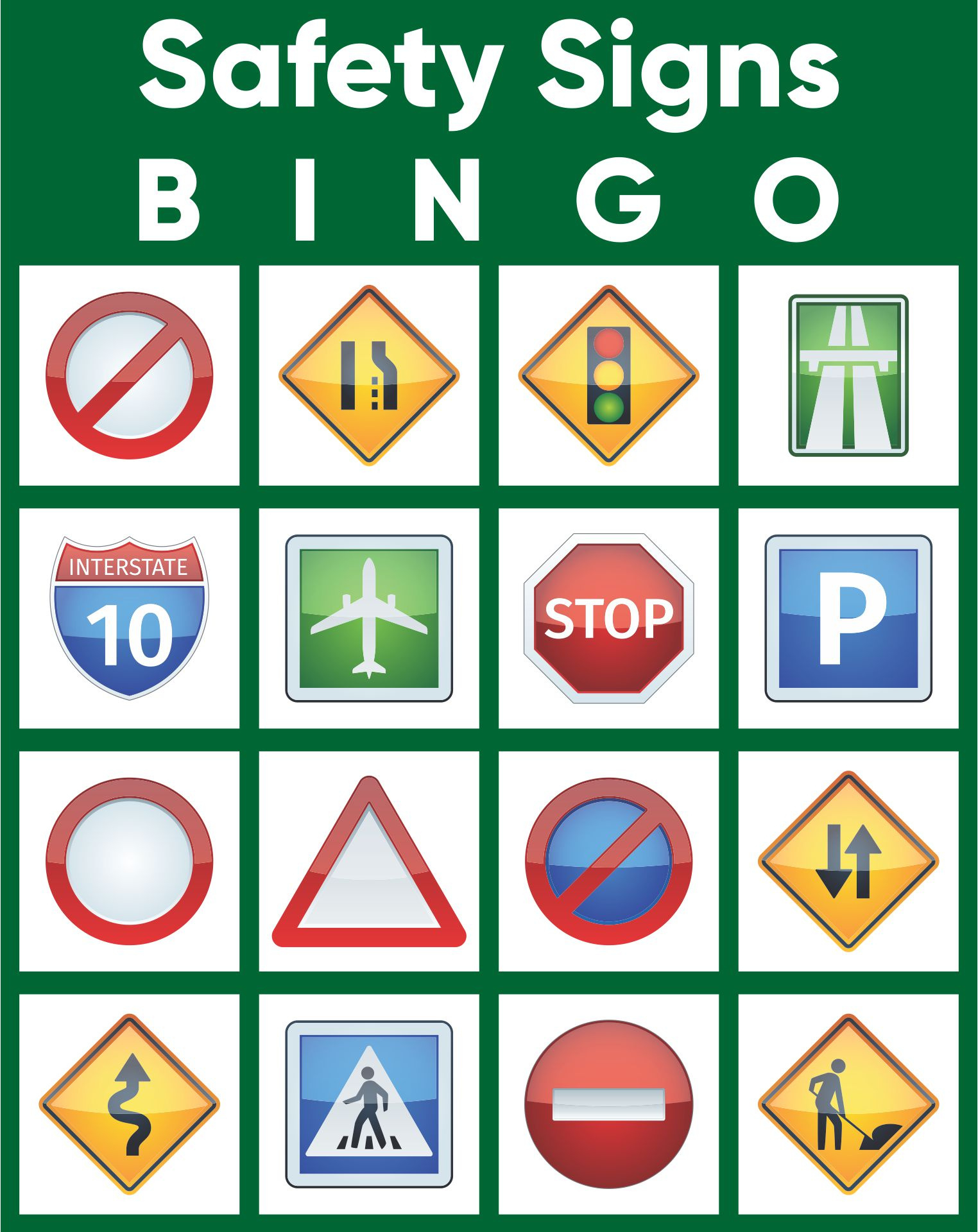 Construction Bingo - 10 Free Pdf Printables | Printablee throughout Safety Sign Bingo Printable Free