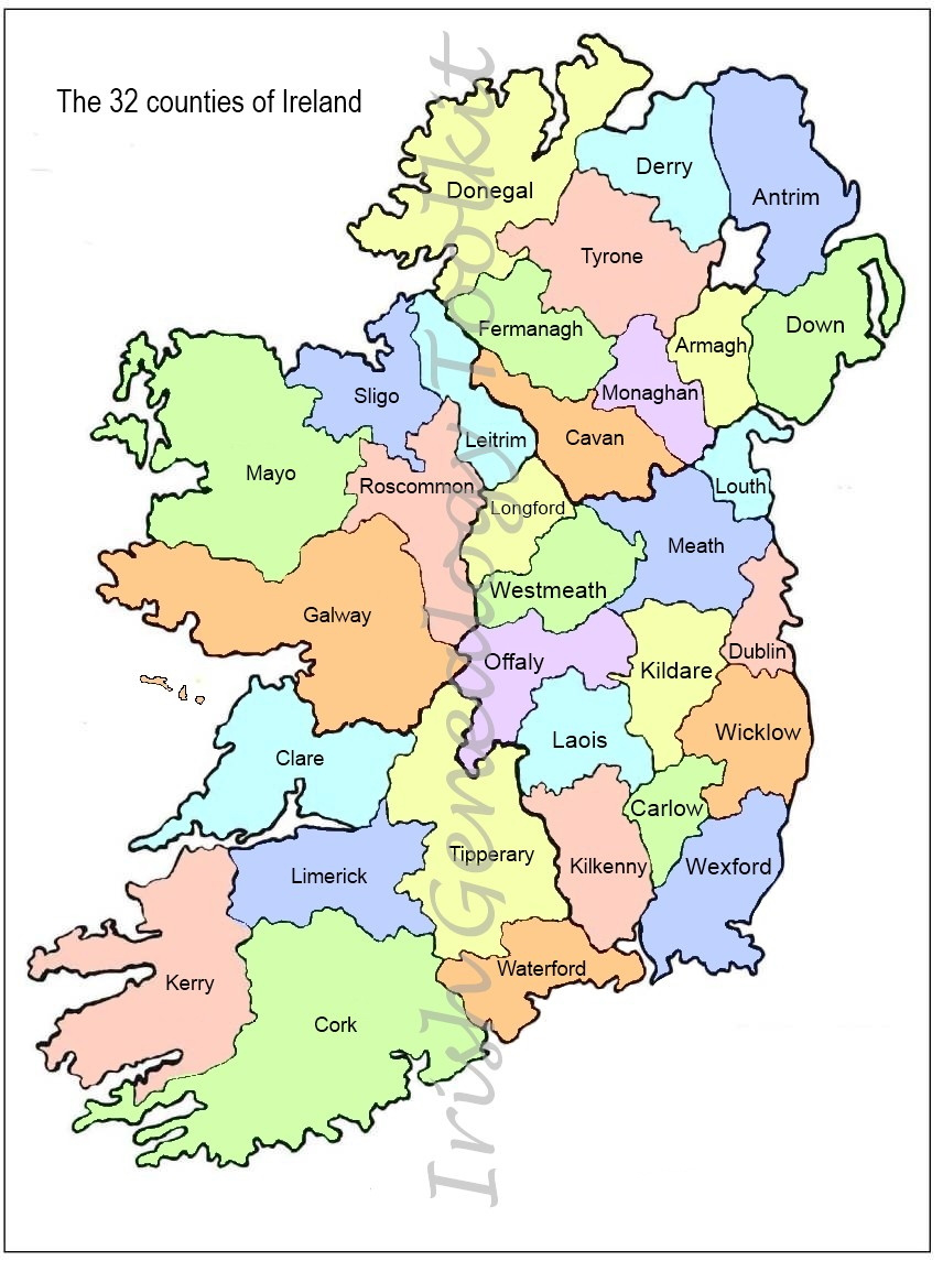 County Map Of Ireland: Free To Download pertaining to Map of Ireland Printable Free