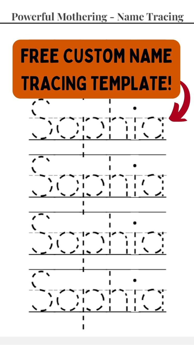 Create Your Own Tracing Name Worksheet | Powerful Mothering pertaining to Free Printable Name Tracing Generator