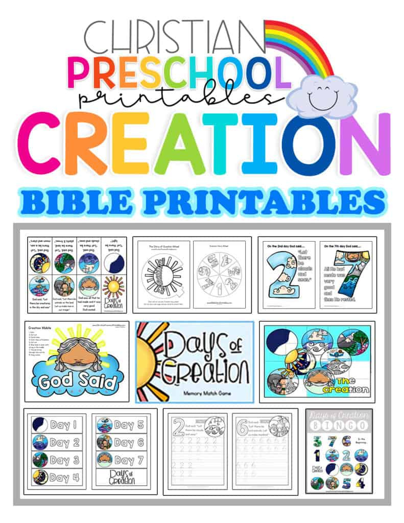 Creation Preschool Printables - Christian Preschool Printables within Creation Free Printables