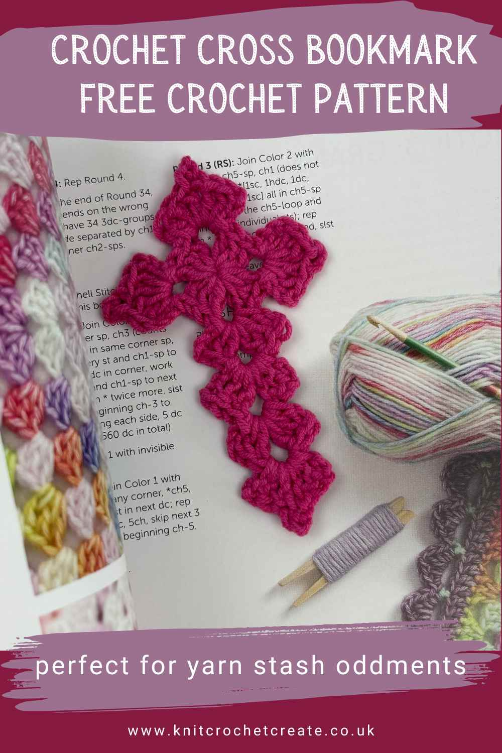 Crochet Cross Bookmark Free Pattern inside Free Printable Crochet Cross Bookmark Patterns