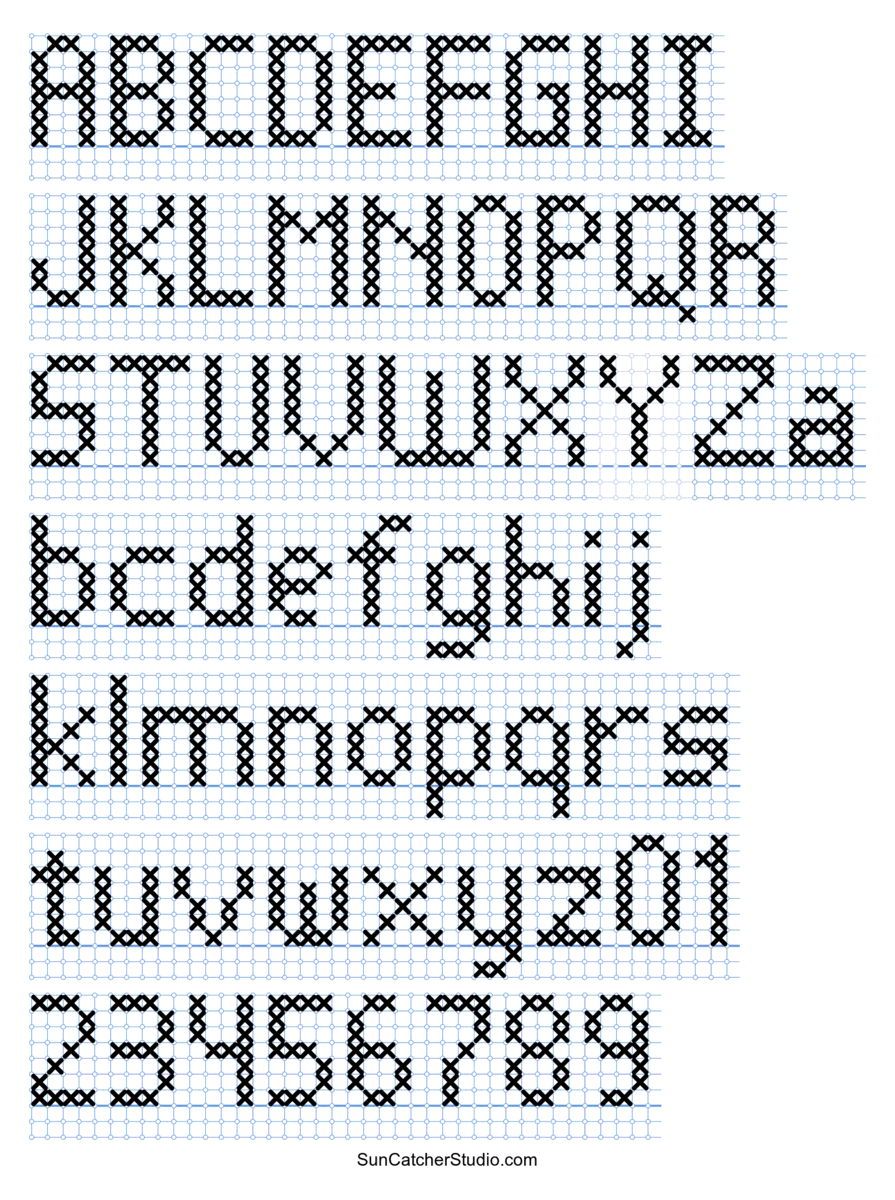 cross stitch letters generator and alphabet font patterns free in cross stitch alphabets free printable Cross Stitch Letters: Generator And Alphabet Font Patterns – Free in Cross Stitch Alphabets Free Printable