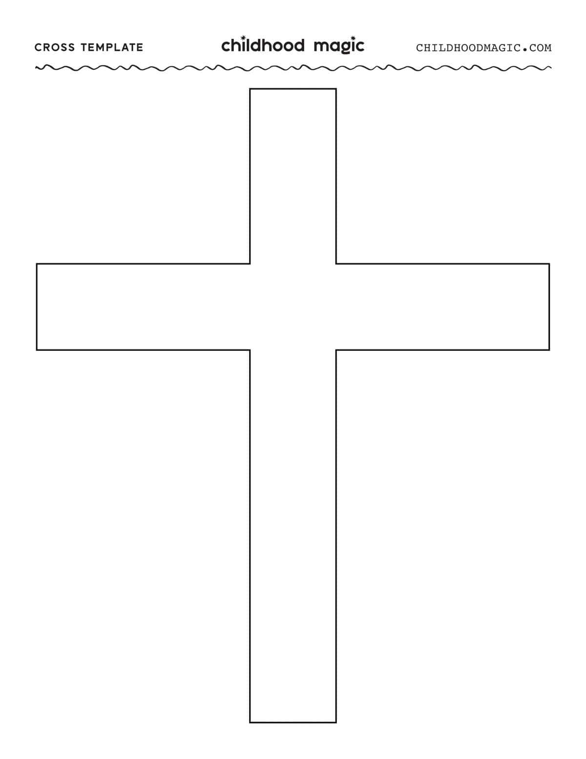 Cross Template- Free Printable - Childhood Magic pertaining to Free Printable Cross