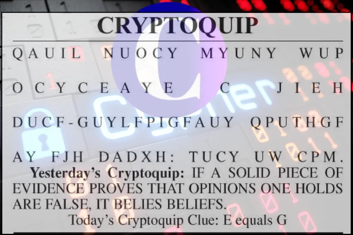 Cryptoquip Answer Today - Puzzle Solution [Daily Update] - Cryptoquip regarding Post Dispatch Cryptoquips Free Printable Puzzles