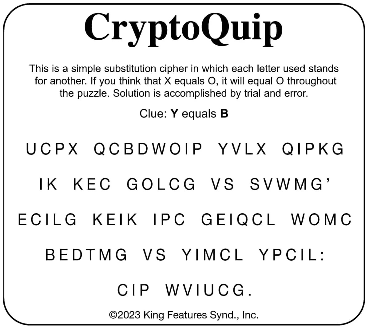 Cryptoquip: May 2 — Your West Central Voice regarding Printable Cryptoquip Puzzles