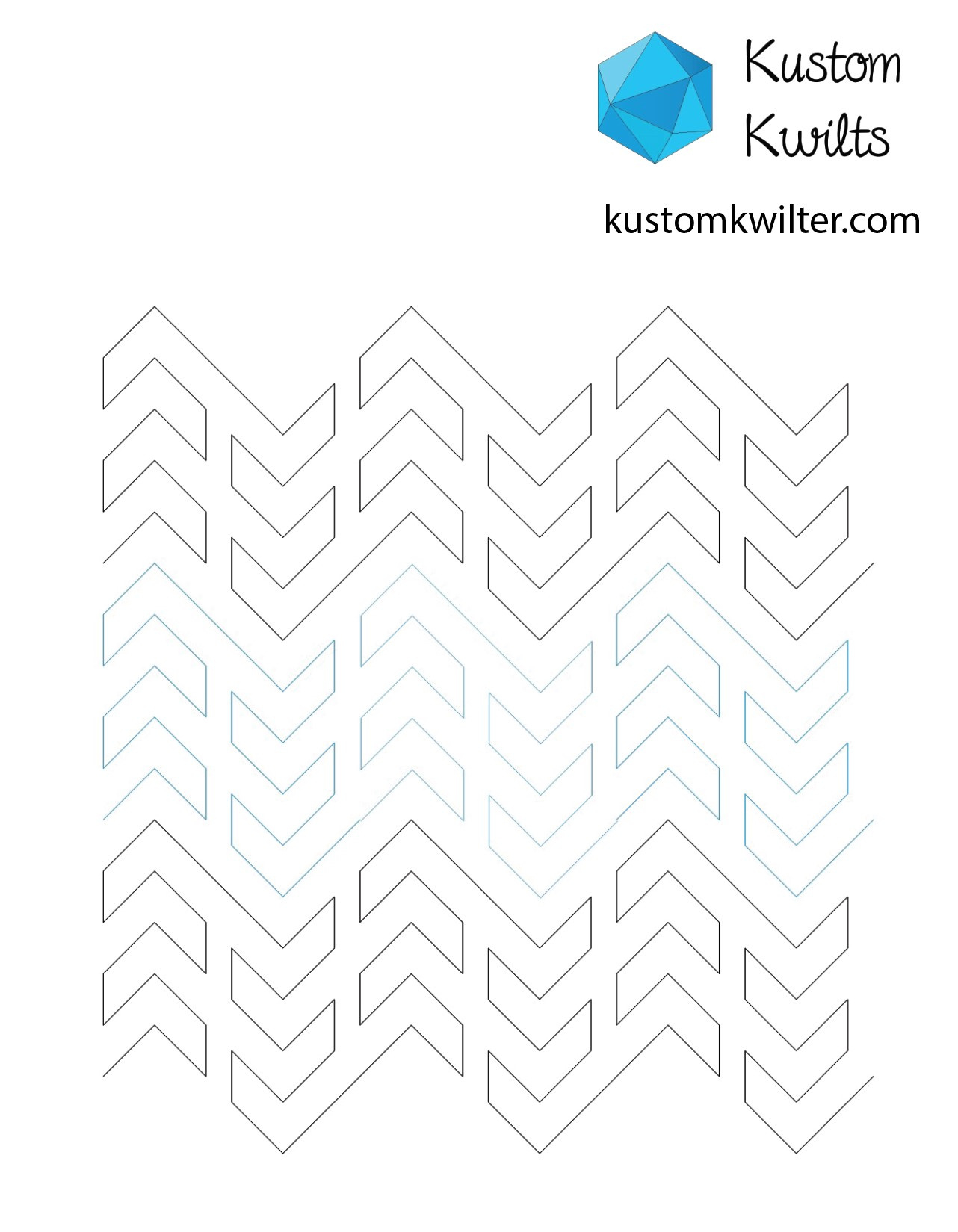 Cupid&amp;#039;S Arrow Pantograph - Kustom Kwilts with Free Printable Quilting Pantographs Download
