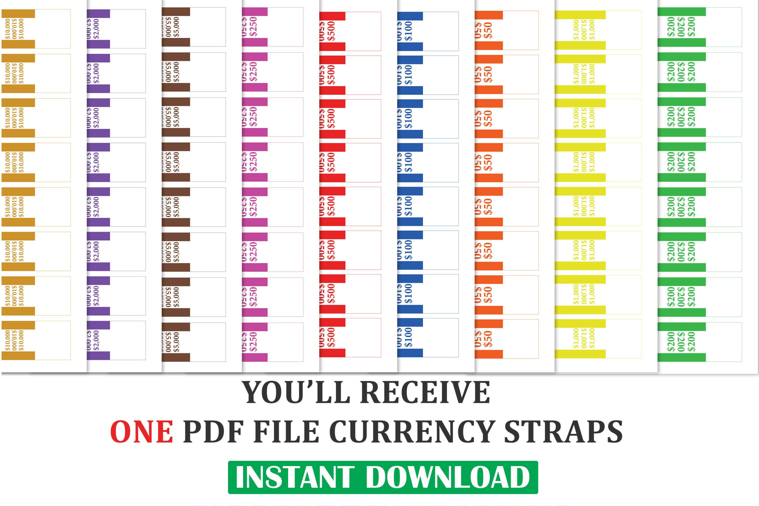 Currency Straps, Money Bands inside Free Printable Money Bands