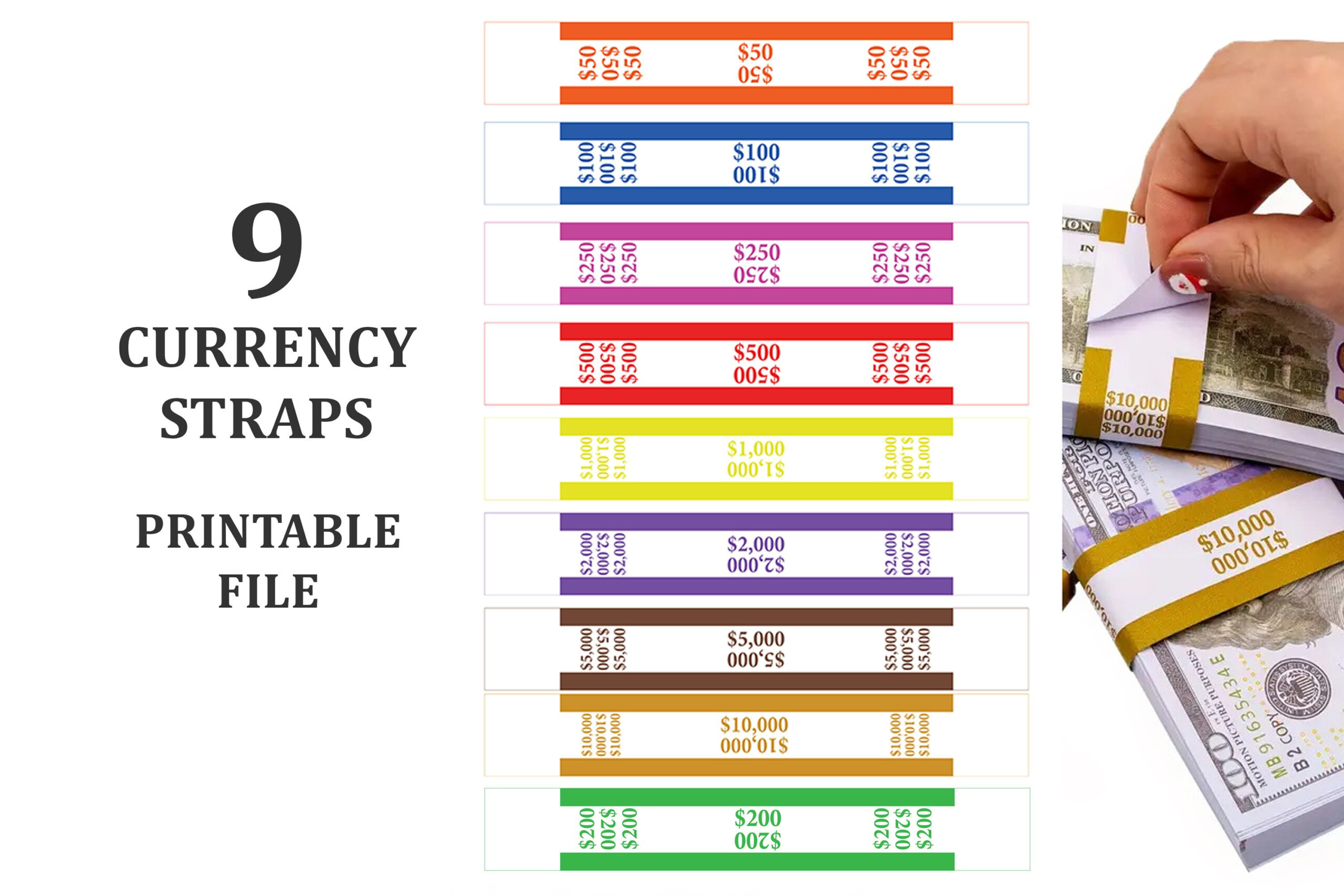 Currency Straps, Money Bands with regard to Free Printable Money Bands