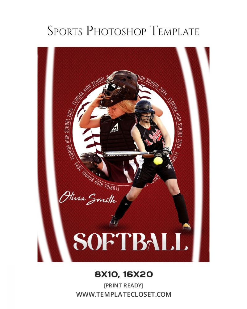 custom photoshop templates softball in free softball card template Custom Photoshop Templates - Softball in Free Softball Card Template