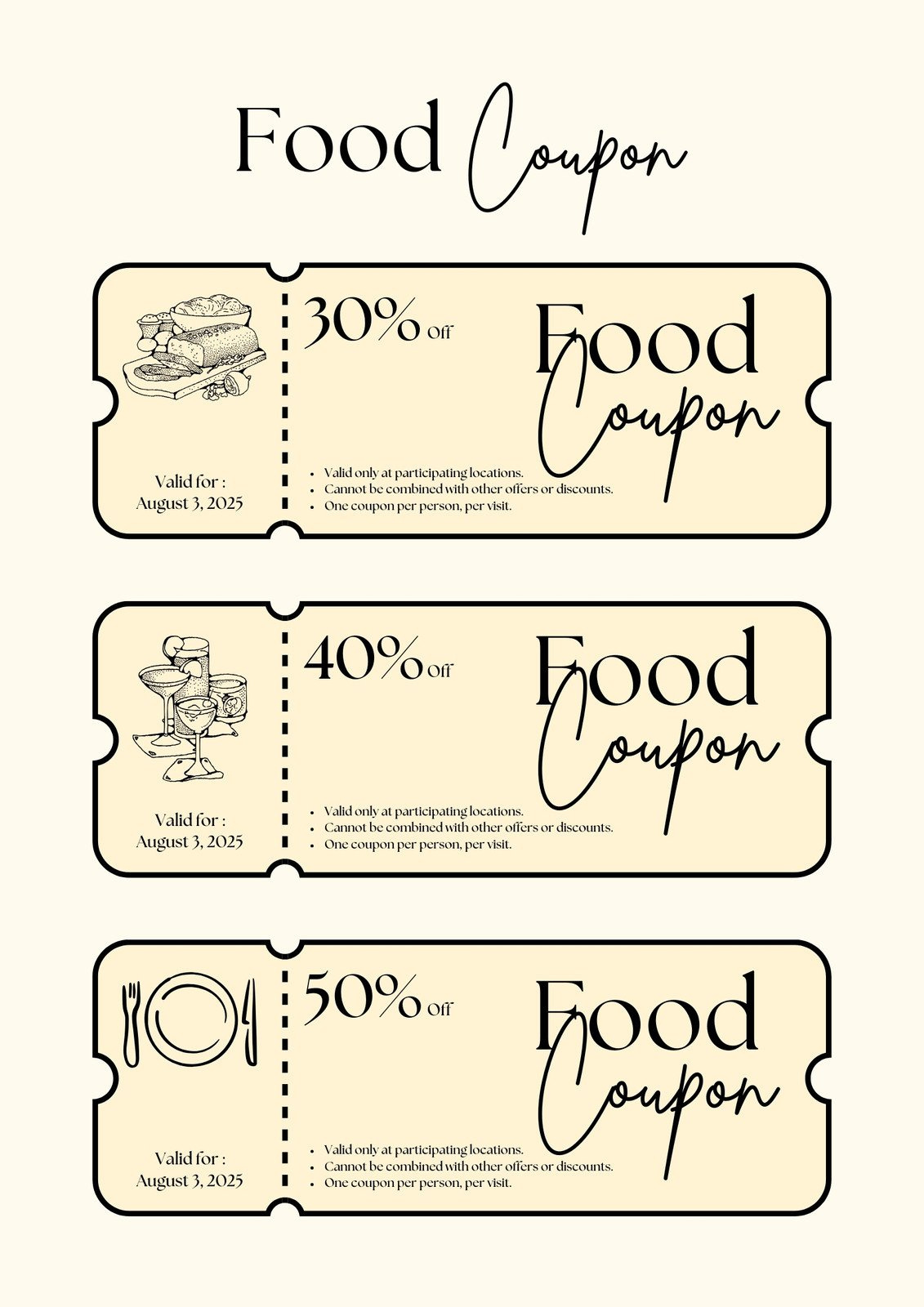 Customize 458+ Food Coupon Templates Online - Canva with regard to Free Lunch Voucher Template