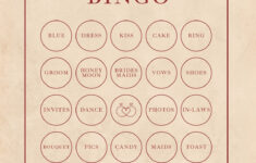Customize 62+ Bridal Shower Bingo Card Templates Online – Canva with Free Printable Bridal Bingo Game