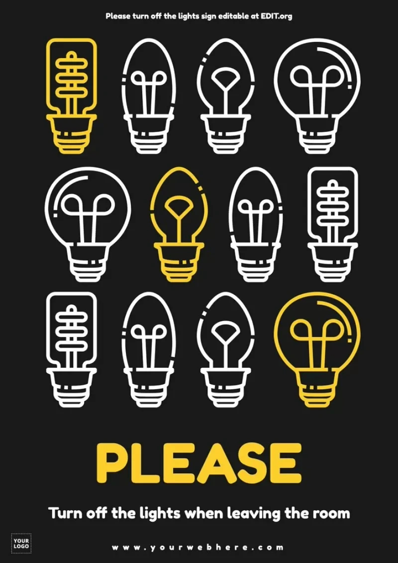 Customize Free Turn Off The Lights Signs intended for Free Printable Turn Off Light Signs