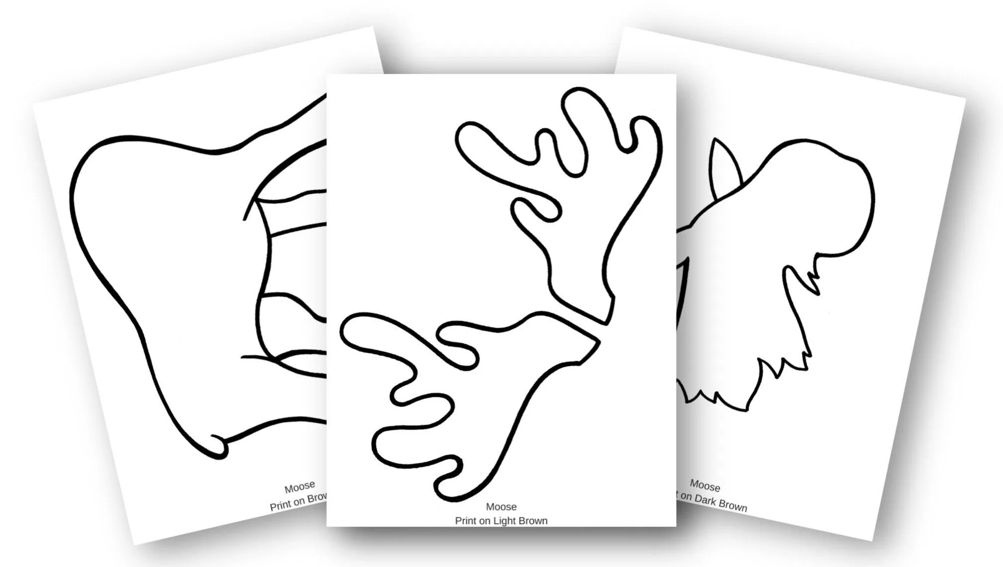 Cut And Paste Moose Craft For Kids With Free Template – Simple Mom throughout Moose Templates Free