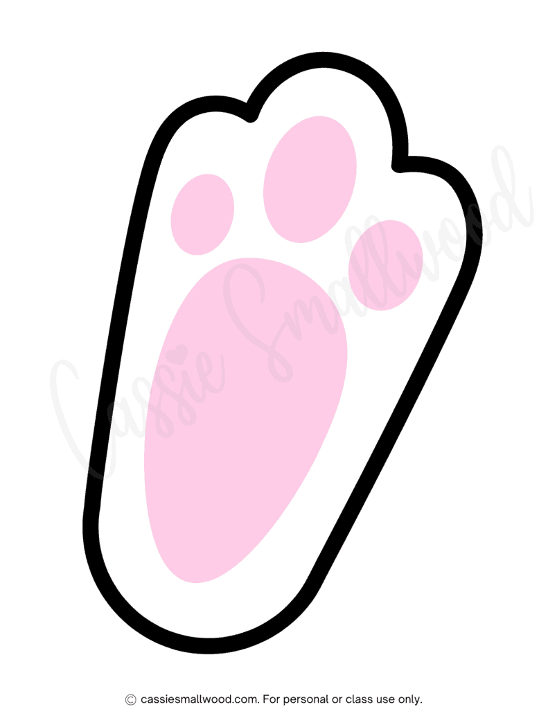 Cute Easter Bunny Feet Printable Template (Free!) - Cassie Smallwood throughout Free Printable Easter Bunny Feet
