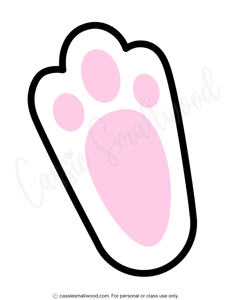 Cute Easter Bunny Feet Printable Template (Free!) - Cassie Smallwood within Free Printable Bunny Feet