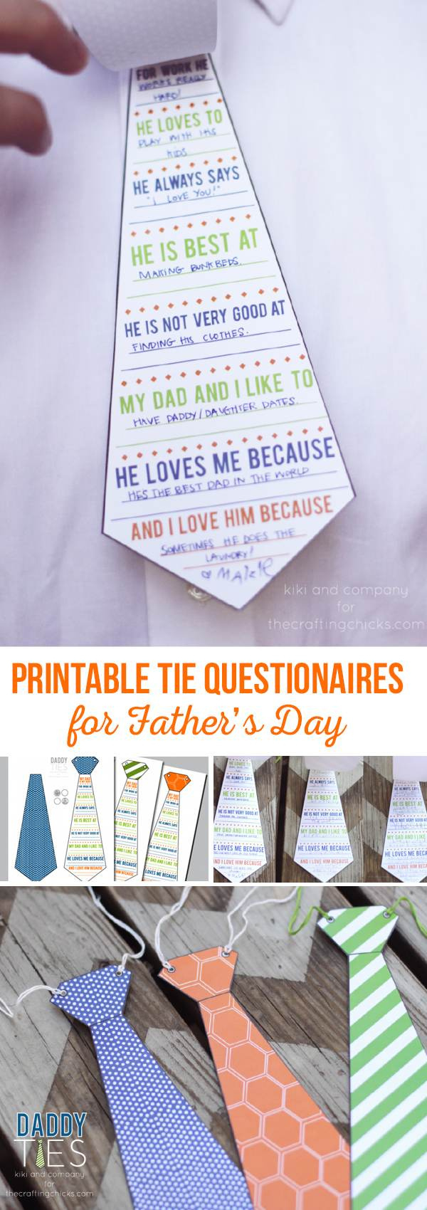 Daddy Ties Free Father&amp;#039;S Day Printable - The Crafting Chicks within Free Printable Fathers Day Ties