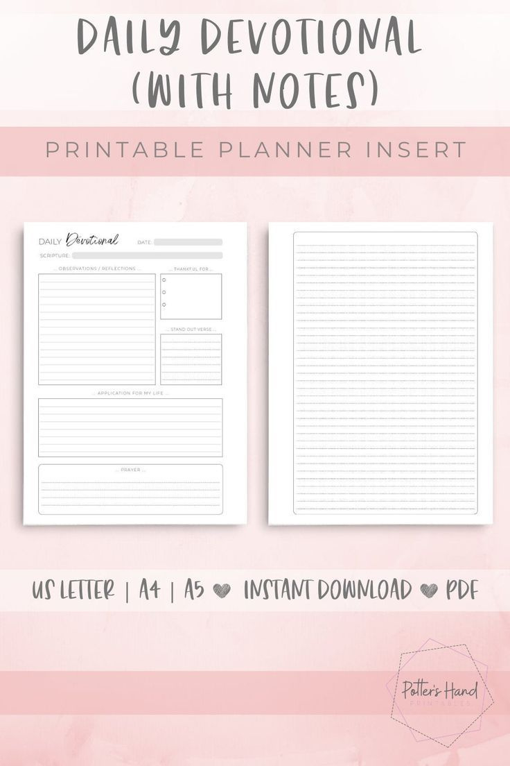 Daily Devotional Bible Journaling Printable Bible Study | Etsy with regard to Free Printable Daily Devotions