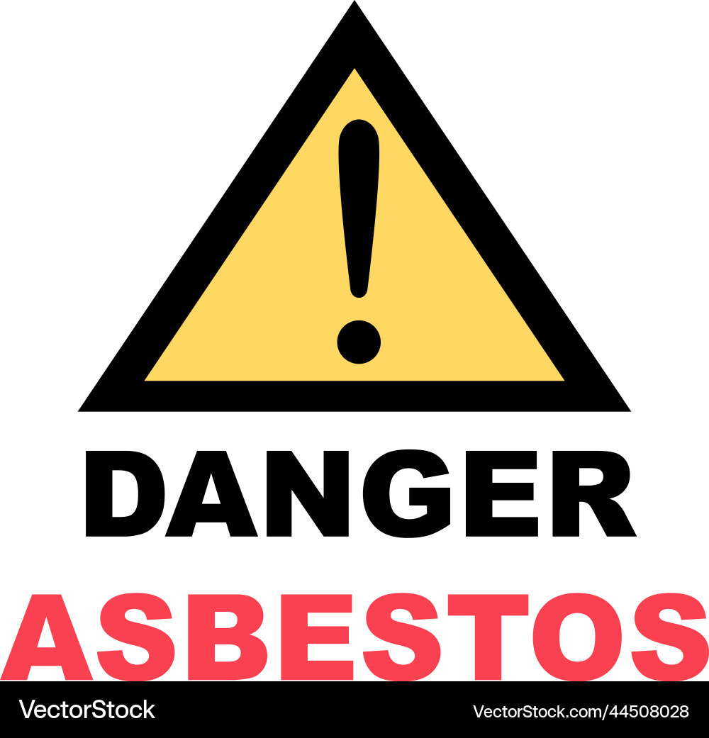 Danger Asbestos Hazard Warning Sign Royalty Free Vector throughout Free Printable Asbestos Warning Signs