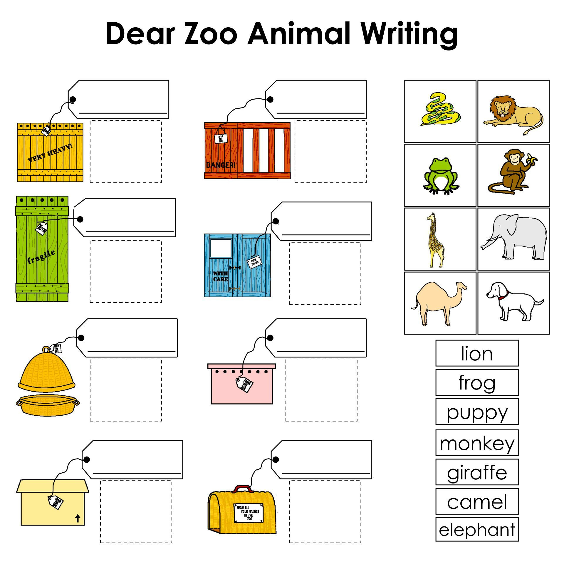 Dear Zoo - 10 Free Pdf Printables | Printablee for Dear Zoo Free Printables