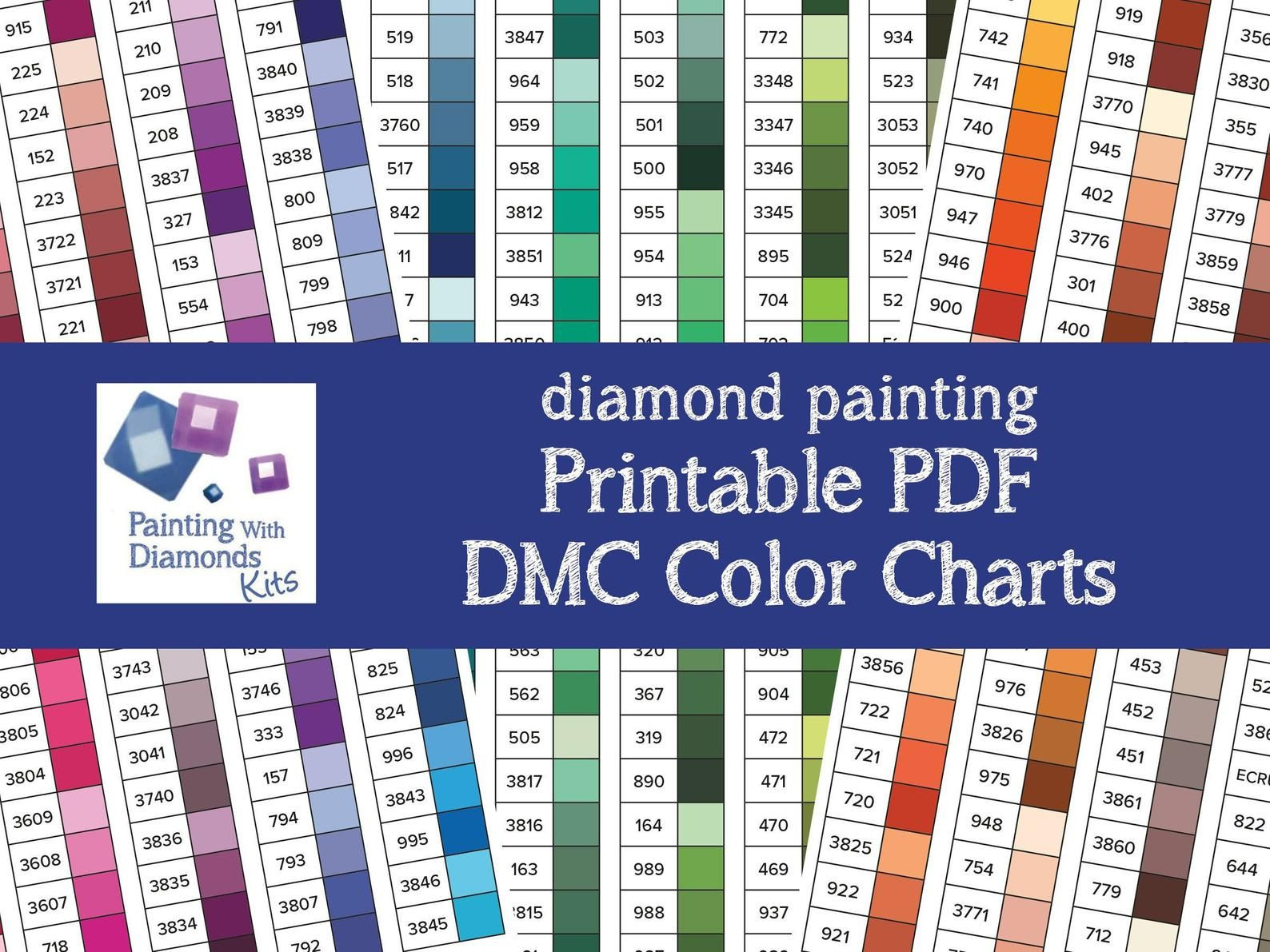Diamantmalerei: Entdecke Auf Dieser Pinterest-Pinnwand 12 Diamond with Free Printable Dmc Color Chart For Diamond Painting