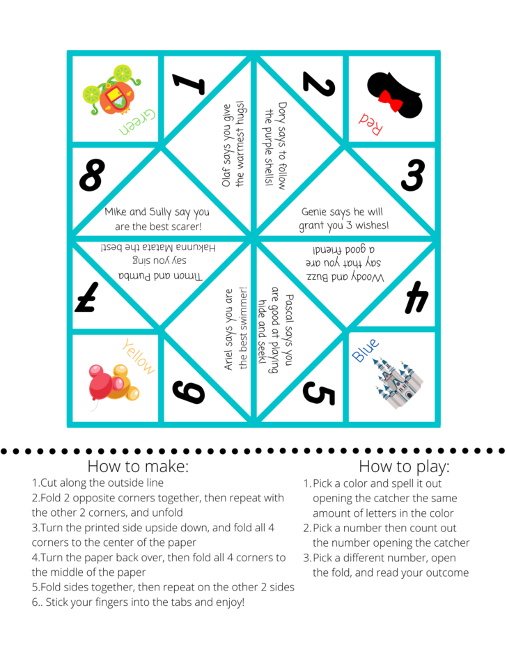Cootie Catcher Free Printable