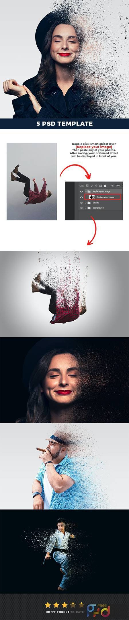 Dispersion Photo Effect Template 36915739 - Freepsdvn with regard to Free Psd Photo Effects Templates