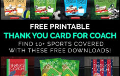 Diy Coach Gifts: Printable Thank You Card For Coach – Savings in Free Printable Thank You Cards For Coaches