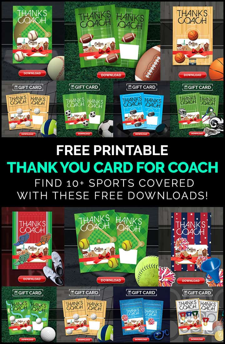 Diy Coach Gifts: Printable Thank You Card For Coach - Savings in Free Printable Thank You Cards For Coaches